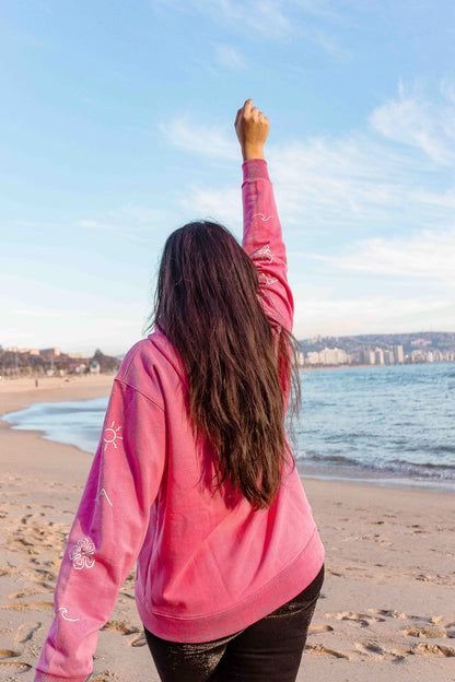 Hoodie "Love Nature" Rosado