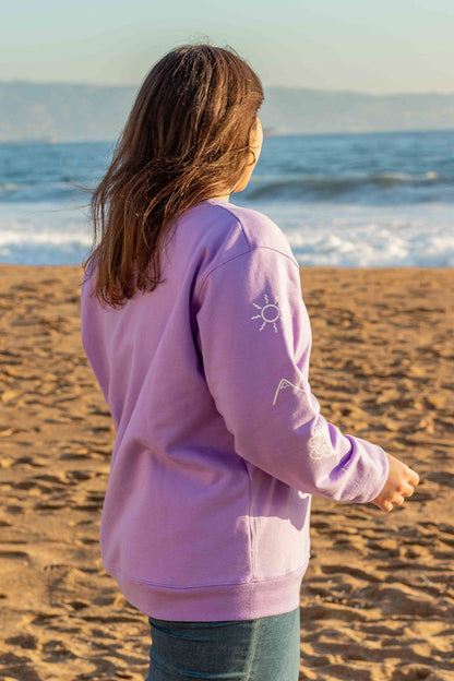 Crewneck "Love Nature" Lila