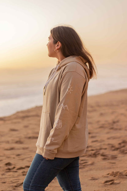 Hoodie "Love Nature" Beige