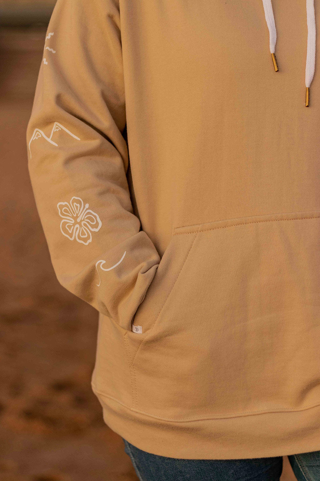 Hoodie "Love Nature" Beige