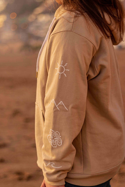Hoodie "Love Nature" Beige