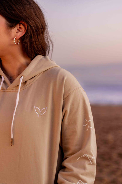 Hoodie "Love Nature" Beige