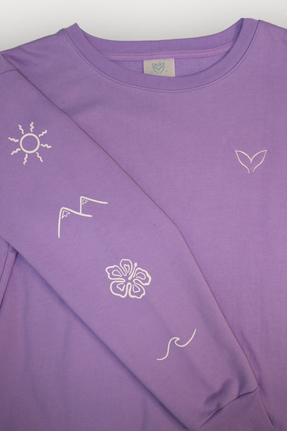 Crewneck "Love Nature" Lila